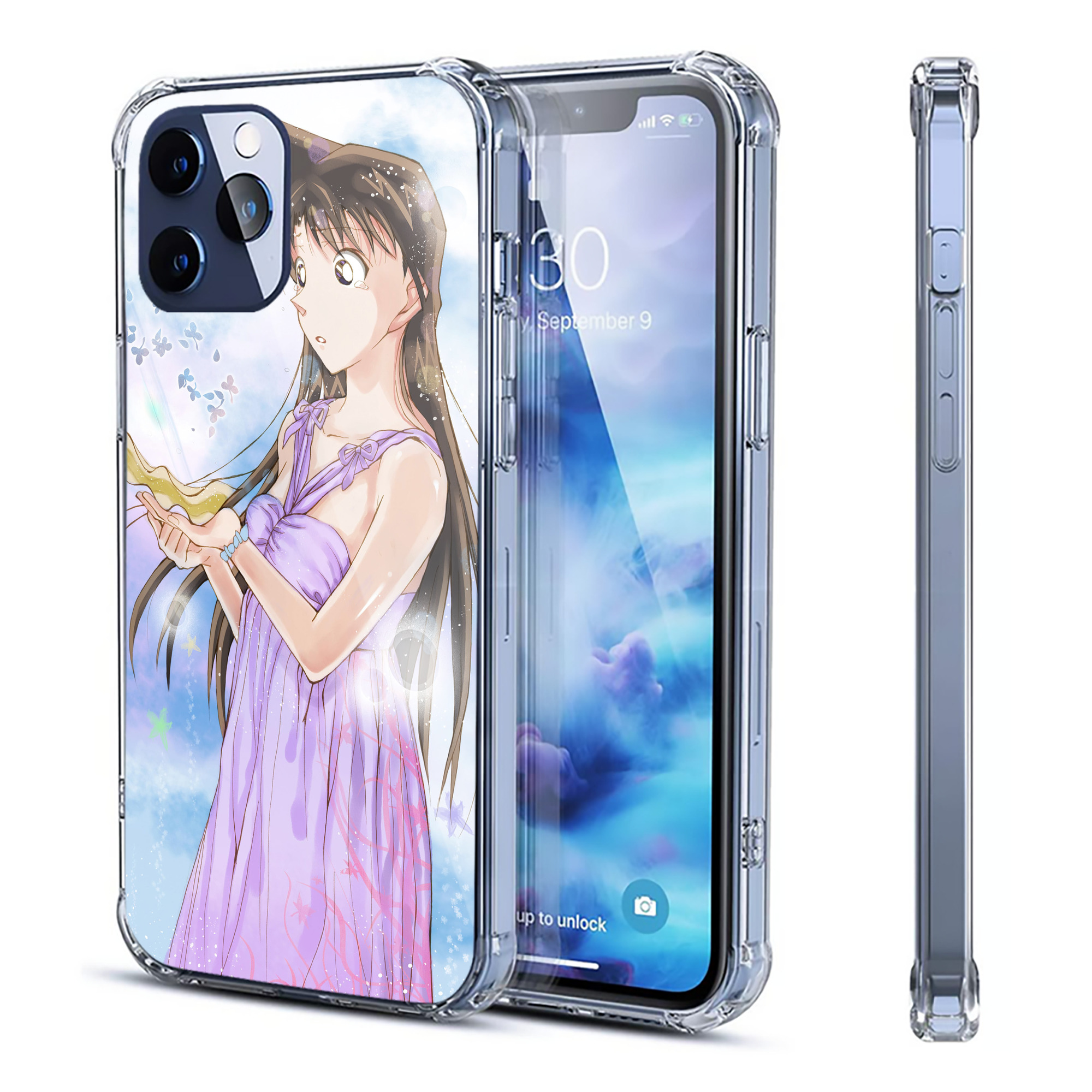 （画像用） 名探偵コナン Detective Conan 【iPhone 12シリーズ対応】透明スマホケース（クリアソフトケース）